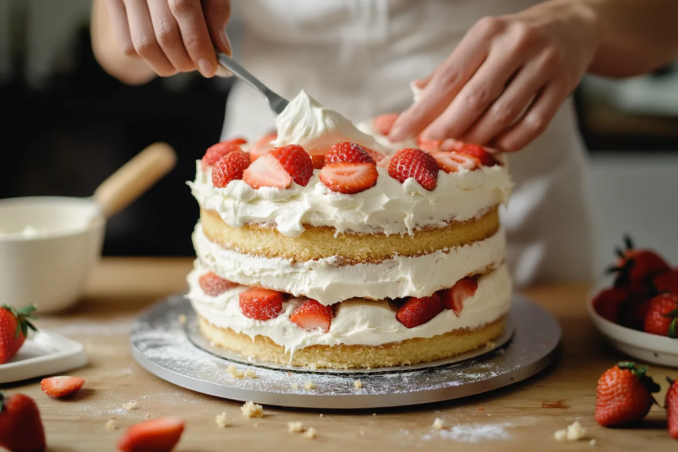 Strawberry Cheesecake Cake 7