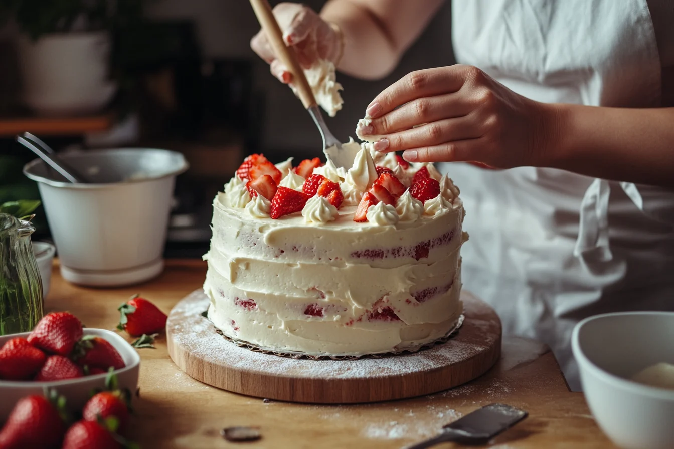 Strawberry Cheesecake Cake 8
