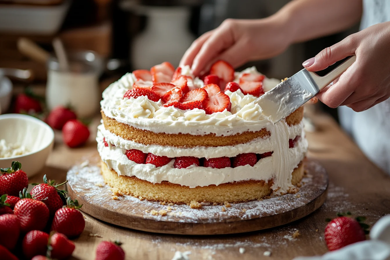 Strawberry Cheesecake Cake 9